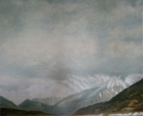 Ölbild: Reschensee, 79 x 92 cm, 2008